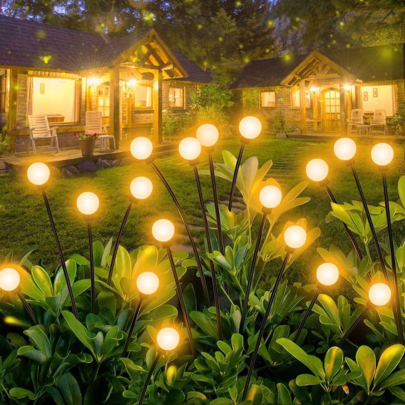 Photo 1 of 
Tepaken Solar Garden Lights for Outside New Upgraded 2Pack 16 LED Solar Powered Firefly Lights Outdoor Waterproof Vibrant Garden Lights for Patio Pathway.