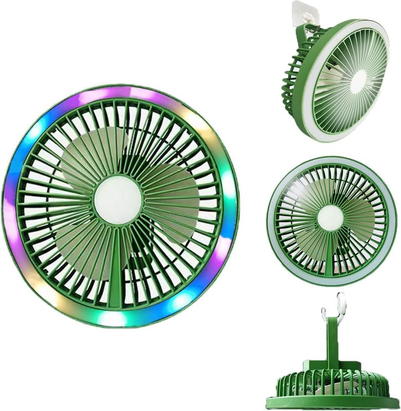 Photo 1 of 
Lyklasse Small Desk Fan Personal Fan USB Powered Portable Fan 3 Speeds with Miti-color LED Ambient Light and Night Light Strong Airflow Mini Fan Table Fan