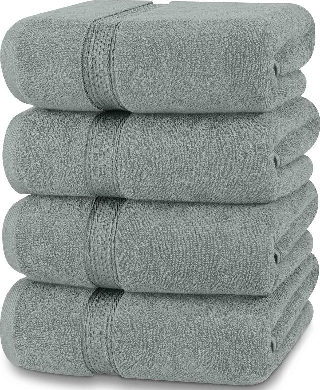 Photo 1 of 
Utopia Towels 4 Pack Premium Bath Towels Set, (27 x 54 Inches) 100% Ring Spun Cotton 600GSM, Lightweight and Highly Absorbent Quick Drying Towels,