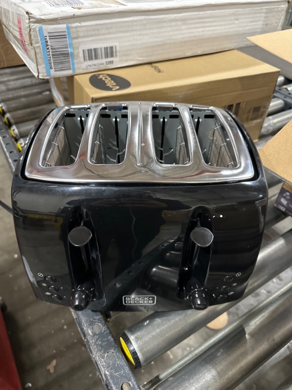 View 2 of BLACK+DECKER 4-Slice Toaster, Extra-Wide, Black, TR1410BD