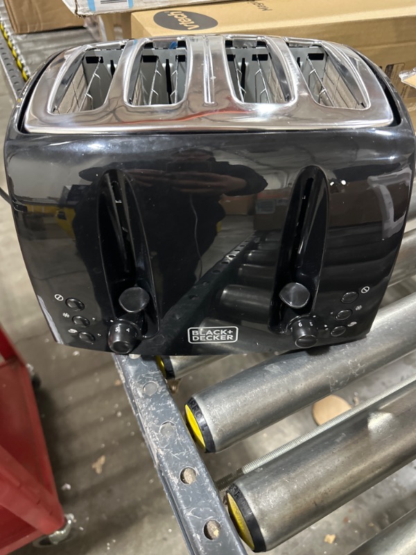 View 3 of BLACK+DECKER 4-Slice Toaster, Extra-Wide, Black, TR1410BD