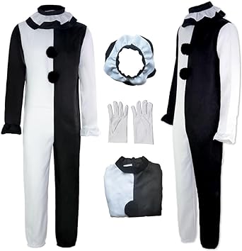 Photo 1 of  Anime Cosplay Costume Jumpsuit Outfit Black White Bodysuit Full Set Halloween With Mask