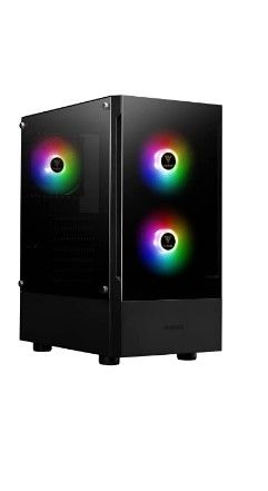 Photo 1 of GAMDIAS RGB Gaming ATX Mid Tower Computer PC Case with Side Tempered Glass Panel and Excellent Airflow Design & 3 Built-in 120mm ARGB Fans
