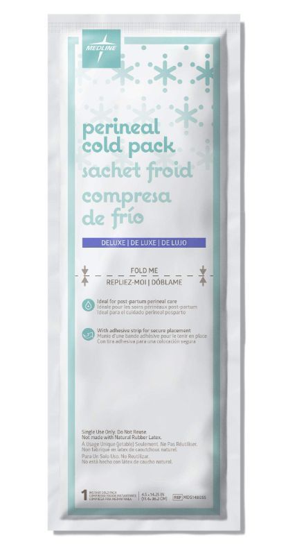 Photo 1 of 2 Pack Medline Deluxe Perineal Cold Packs with Adhesive Strip, 4.5 x 14.25 postpartum, great for new moms