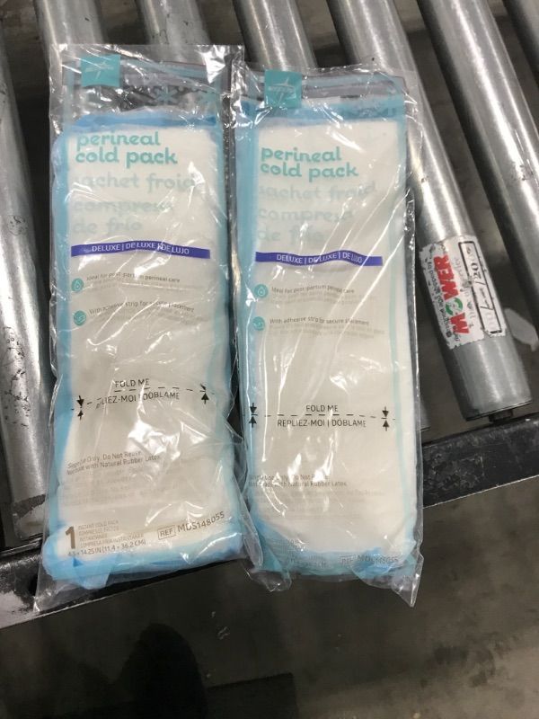 Photo 1 of 2 Pack Medline Deluxe Perineal Cold Packs with Adhesive Strip, 4.5 x 14.25 postpartum, great for new moms