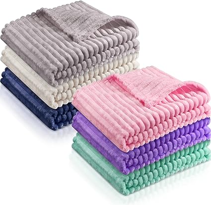 Photo 1 of 6 Colors Flannel Fuzzy Toddler Blanket, Soft Toddler Blanket for Boys Girls, Crib Blanket for Baby Bed Lounger, Soft and Warm Receiving Baby Blanket, 30 x 40