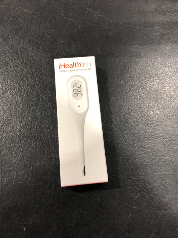 Photo 2 of iHealth Digital Oral Thermometer PT1,Fever Thermometer with Dual-Sensors for High Accuracy, Rectum Armpit Reading Thermometer for Adults and Babies, Memory Recall and Extra Large LCD Backlit Display