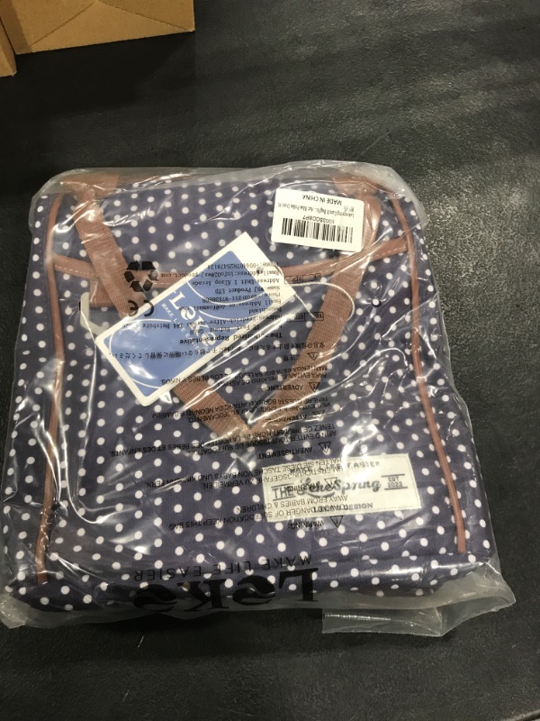 Photo 2 of ?ekespring lunch Bag Women ?unch Box Cooler ????????? Lunchbox Adult Lunch Box ???? Lunch Container,Blue Polka Dot (9L) A:05,Blue Polka Dot
