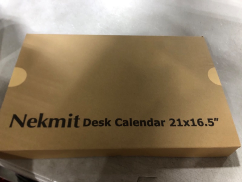 Photo 2 of Nekmit Large Desk Calendar 2023-2024 with PU Faux Leather Desktop Mat, Runs From July 2023 - December 2024, Big Desk Pad Calendar 21 x 16.5 Inches for Home and Office