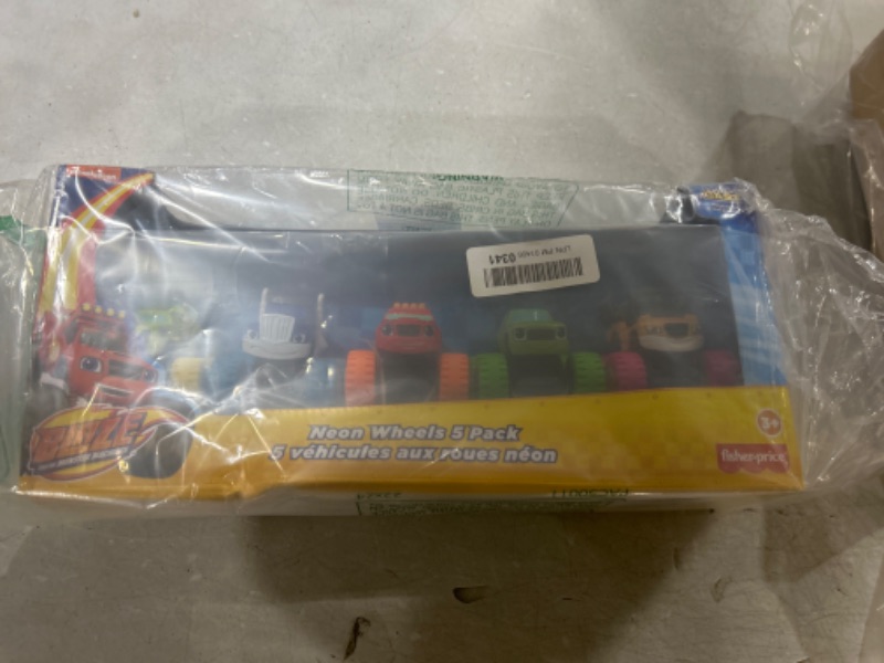 Photo 2 of Fisher-Price Blaze and the Monster Machines Toy Trucks Neon Wheels 5-Pack of Diecast Vehicles for Ages 3+ Years 5 pack