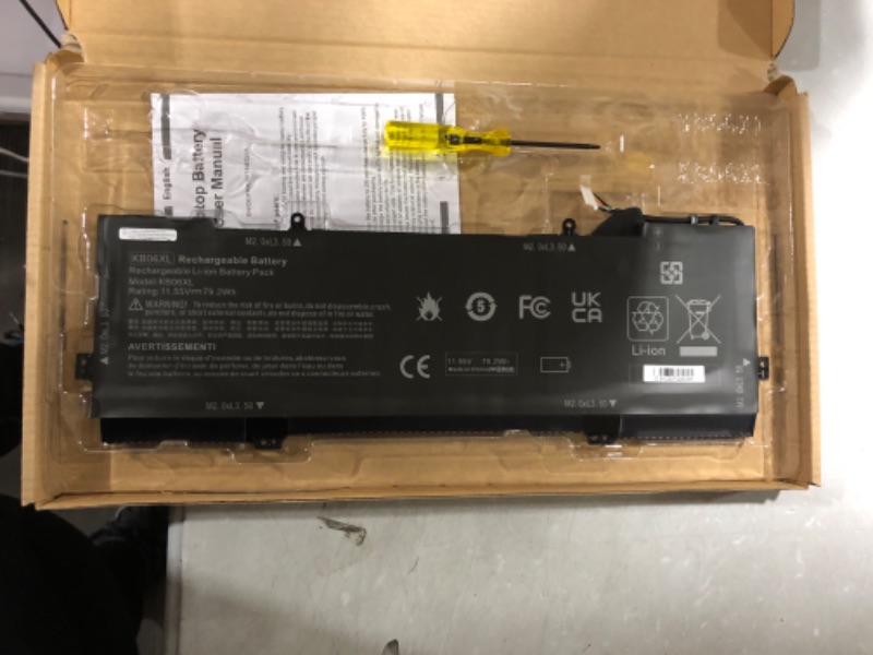 Photo 2 of KB06XL KBO6XL Laptop Battery for HP Spectre X360 15 15-Bl012DX 15-BL112DX 15-BL062NR 15-BL075NR 15-BL0XX 15-BL1XX 15-BL002XX 15T-BL000 15T-BL100, HSTNN-DB7R TPN-Q179 902499-856 902499-855 902401-2C1