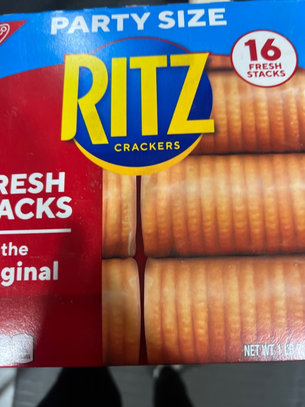 Photo 2 of Ritz Crackers Flavor Party Size Box of Fresh Stacks 16 Sleeves Total, original, 23.7 Ounce, 16 count (Pack of 1) dec 19 2023