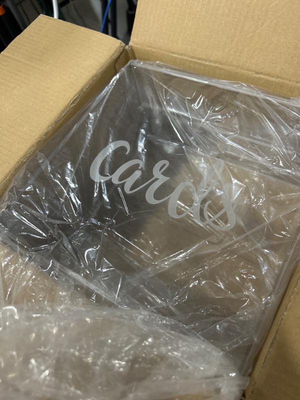 Photo 1 of Acrylic Wedding Card Box, Clear Card Box for Reception, Elegant Wedding Envelope Box, Baby Bridal Shower Money Gift Card Box with Slot for Party, Wishing Well, Birthday, Graduation, 10x10x5.5 inch