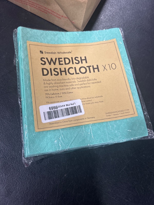 Photo 2 of Swedish Wholesale Swedish DishCloths for Kitchen- 10 Pack Reusable Paper Towels for Counters & Dishes - Eco Friendly Cellulose Sponge Cloth - Seafoam Green Seafoam Green - Dishcloths