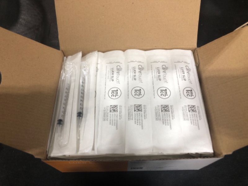 Photo 2 of 1ml Syringe Only - 100 Sterile Syringes by Care Touch (No Needle) (1ml Luer Slip Tip, 100)