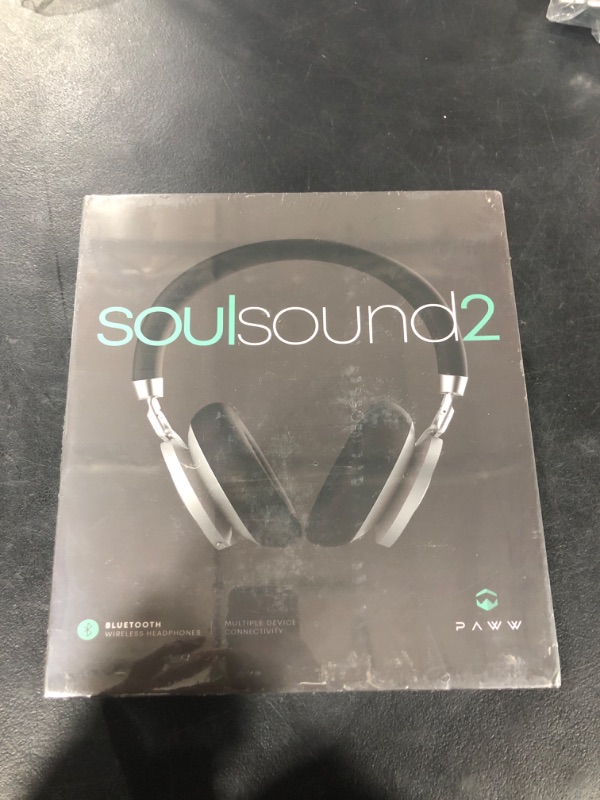 Photo 1 of Paww SoulSound 2 Headphones - Over Ear Bluetooth 4.1 Wireless Headphones - Bass Boost Button - 17 Hours Playtime - Foldable - Modern Fashion & Sound Quality Combined - (Certified Refurbished)