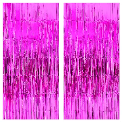Photo 1 of Backdrop forParty Decorations - XtraLarge 3.3x6.6 Feet, Pack of 2 | Foil Fringe Curtain | Fringe Backdrop for Streamers Party Decorations, Birthday Decorations 