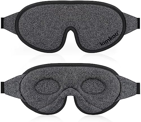 Photo 1 of 3D Cotton Sleep Mask,2023 Latest Soft and Breathable Eye Mask for Sleeping, 100% Blackout Blindfold Eye Cover for Women and Men (Dark Gray) 