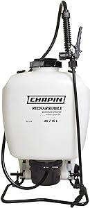 Photo 1 of 4-Gallon Multi-Purpose Internal Battery Rechargeable Backpack Sprayer, Translucent White, Poly Tank