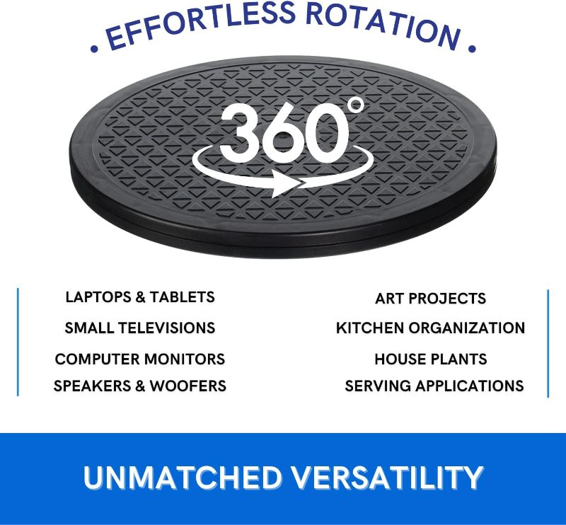 Photo 1 of LapWorks 15 inch Heavy Duty Swivel - 360 Rotation - Utility Lazy Susan Base for TVs, Monitors, Laptops, Tablets, Stereos, and M