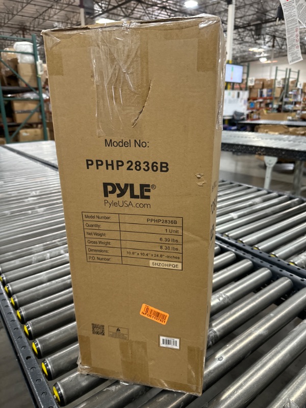 Photo 3 of Pyle Bluetooth PA Speaker System - 600W Rechargeable Outdoor Bluetooth Speaker Portable PA System w/ Dual 8” Subwoofer 1” Tweeter, Microphone In, Party Lights, USB, Radio, Remote - Pyle PPHP2836B Speaker System Speaker System