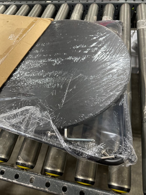 Photo 1 of juserox Outdoor Table Small Patio Side Table, Round Metal Side Table, Weatherproof, Portable, Outdoor End Table for Garden, Balcony, Yard (Black)