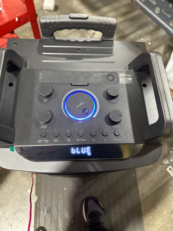 Photo 1 of Moukey Karaoke Machine, Double 10" Woofer PA System for Party, Portable Bluetooth Speaker with 2 Wireless Microphones, Disco Lights and Echo/Treble/Bass Adjustment, Support TWS/REC/AUX/MP3/USB/TF/FM New Double 10" Woofer