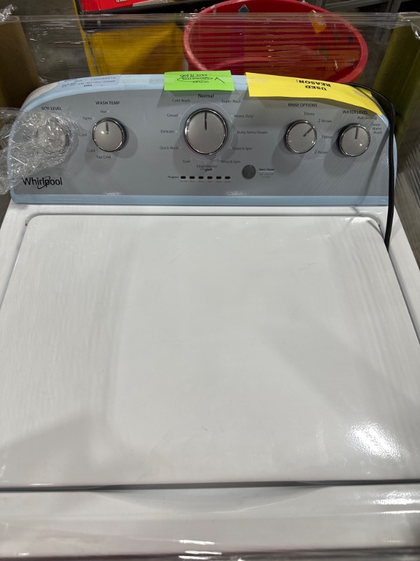 Photo 4 of Whirlpool 3.5-cu ft High Efficiency Agitator Top-Load Washer (White)
