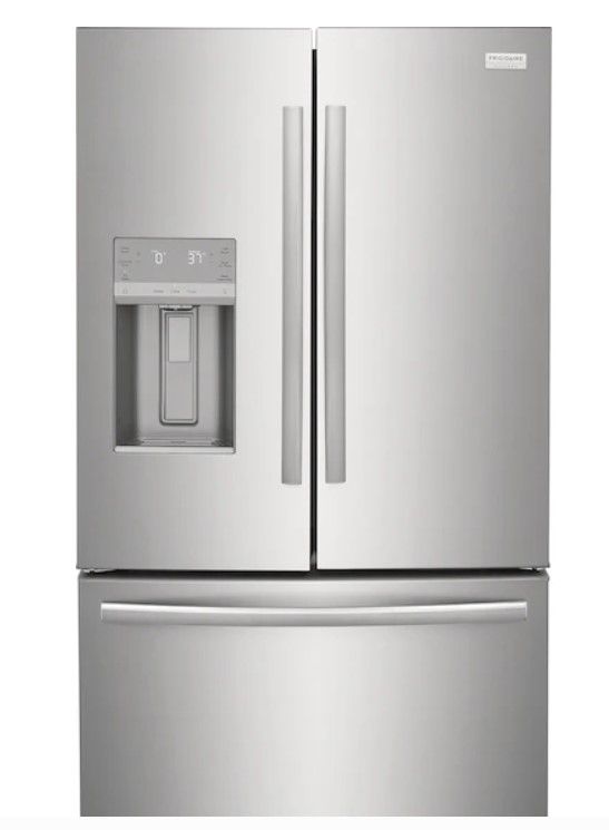 Photo 1 of Frigidaire Gallery 22.6-cu ft Counter-depth French Door Refrigerator with Dual Ice Maker (Fingerprint Resistant Stainless Steel) ENERGY STAR Dimensions- 70" Height, 36" Width, 30.8" Depth
