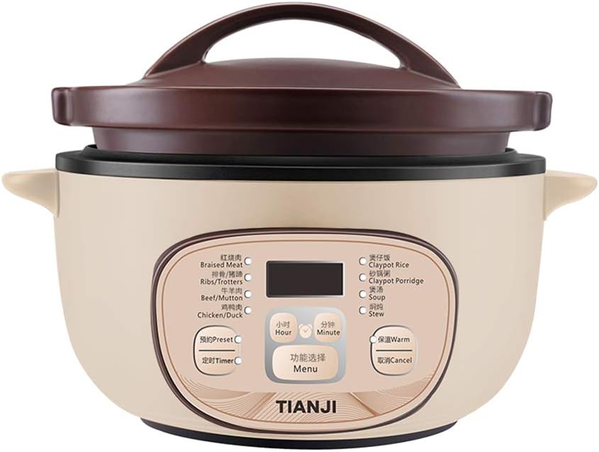 Photo 1 of  Tianji DSG-TZ30 Electric Clay Pot Slow Cooker for Claypot Rice and Casserole Porridge, Ceramic Casserole Cooking Pot with Unglazed Porcelain, Suitable for Stove, 3L 