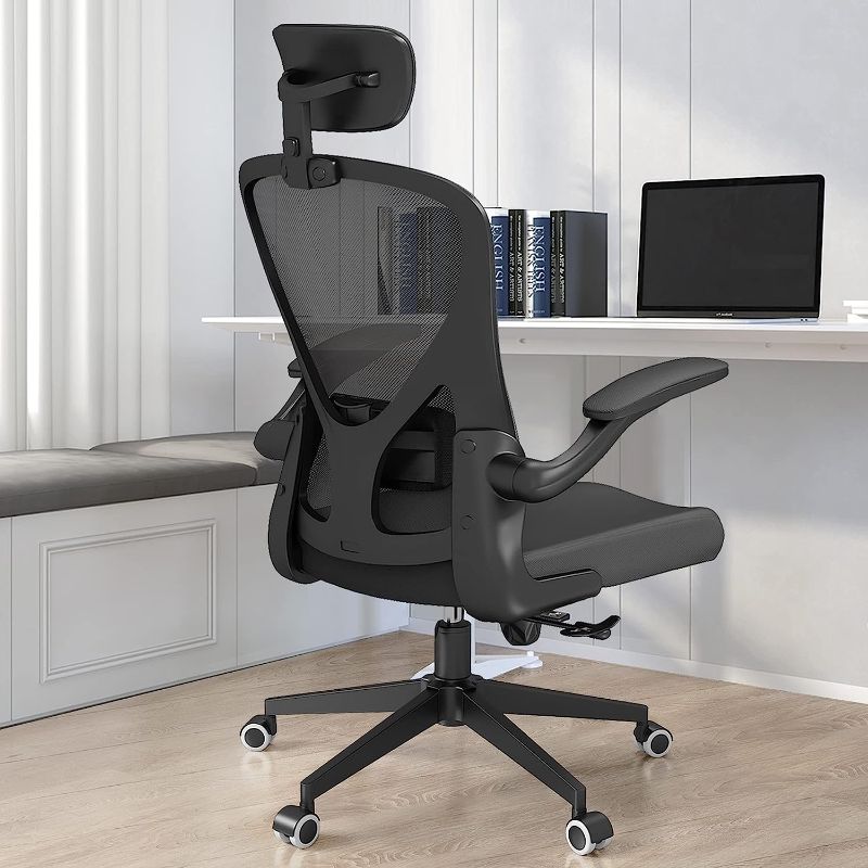 Photo 1 of  SICHY AGE Ergonomic Chair with Headrest Big and Tall Office Chair Computer Chair Desk Chair Adjustable Headrest Lumbar Support 400 lbs Heavy Duty Office Chair with Metal Base Black 