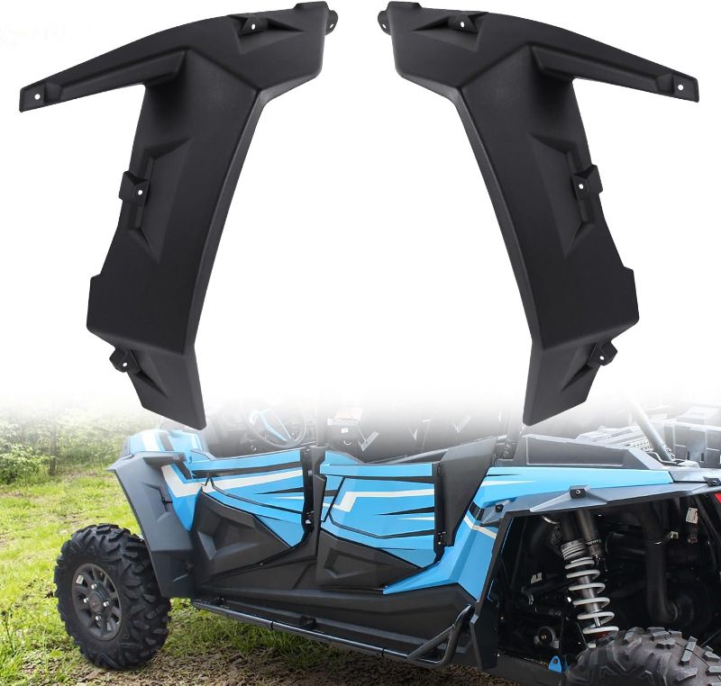 Photo 1 of  CPOWACE Front Extended Fender Flares for RZR 1000, UTV XXL Mud Guards Flaps Compatible with Polaris RZR XP 1000/Turbo/S 1000/900/900 S 2014-2023 for 2 Seater/4 Seater Replace 2881985 (Pair) 