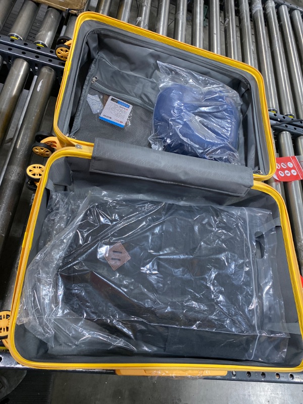Photo 2 of  Joyway Luggage Suitcase with Spinner Wheels, Hardside Checked Luggage with TSA Lock, 24 Inch Medium Travel Suitcase (YELLOW,3PCS) 