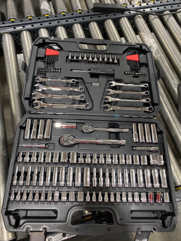 Photo 1 of Amazon Basics Mechanics Socket Set, 145-Piece 145 Piece Socket Set