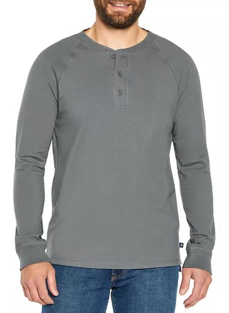 Photo 1 of Gap Men's Long Sleeve Henley - Smoked Pearl - Lg