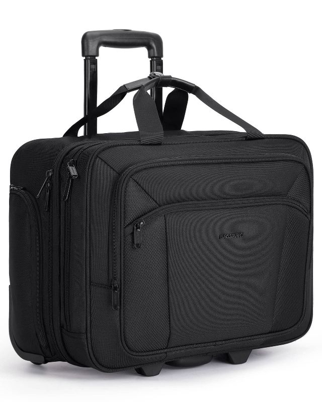 Photo 1 of  BAGSMART Rolling Laptop Bag, 17.3 Inch Rolling Briefcase with Wheels for Men Women,Large Rolling Computer Bag for Work Travel Business,Black DIFFERS FROM STOCK PHOTO SLIGHTLY