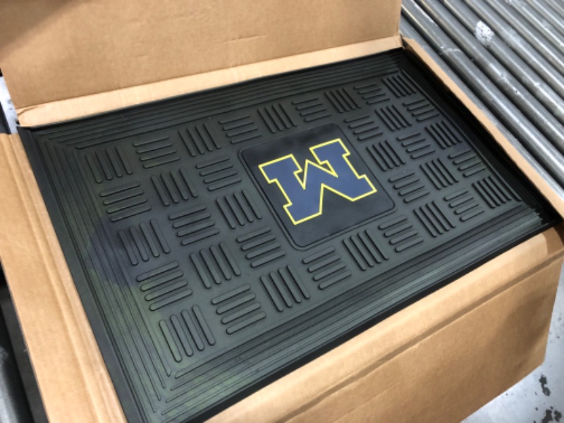 Photo 2 of  FANMATS - 11365 NCAA University of Michigan Wolverines Vinyl Door Mat 19"x30" 