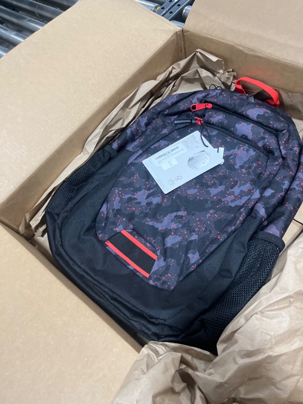 Photo 2 of adidas Foundation 6 Backpack, Galaxy Camo Black-Bright Red/Black/Bright Red, One Size One Size Galaxy Camo Black-bright Red/Black/Bright Red