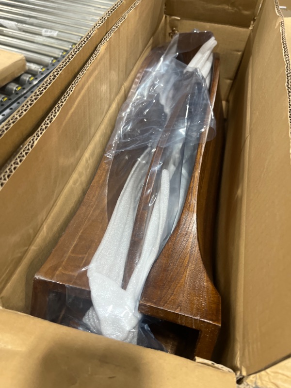 Photo 1 of EOPETY 52” Wood Ceiling Fan Without Light, Low Profile Ceiling Fan with Remote Control Indoor Outdoor with 3 Blade for Patio, Bedroom, Living Room, Dining Room, Study room?Deep Walnut Blades Deep Walnut Blades + Black Body 52inch