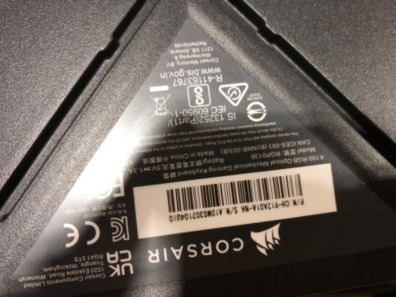 Photo 1 of Corsair K100 RGB Optical-Mechanical Gaming Keyboard - Corsair OPX RGB Optical-Mechanical Keyswitches - AXON Hyper-Processing Technology for 4X Faster Throughput - 44-Zone RGB LightEdge Optical Gaming Keyboard