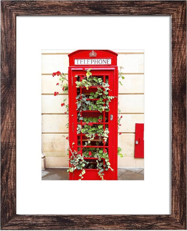 Photo 1 of  SESEAT 16x20 Picture Frame Brown, Display Pictures 11x14 with Mat or 16x20 without Mat, Photo Frames Wall Gallery, 1 Pack 
