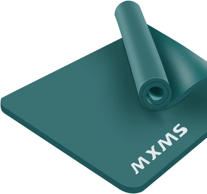 Photo 1 of YUREN Yoga Mat 1/2 Inch Thick Extra Wide Workout Mat for Home, Large Exercise Mats for Men Women, High Density Gym Mat with Carrying Strap (74"x35") DARK GREEN