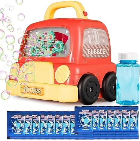 Photo 1 of Bubble Machine with Music & Light for Toddlers Kids - Automatic Bubble Maker, Outdoor Toys Bubble Blower, Gift for Boys Girls3 4 5 6 7 8 9 10 Years Old, Fun Gift for Party Yard Play
