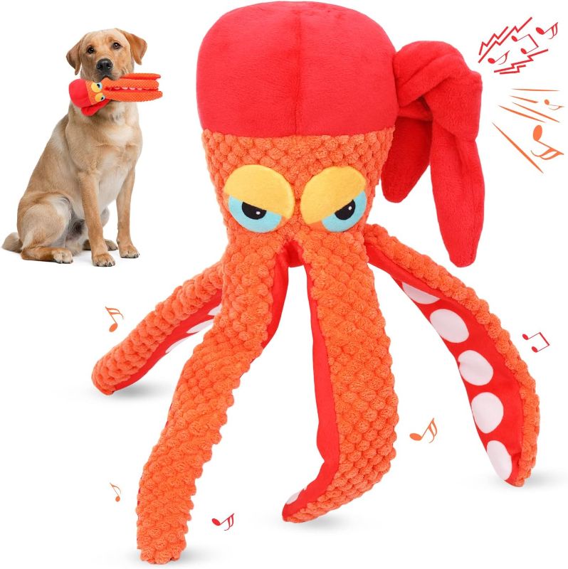 Photo 1 of 
Apetpup Squeaky Dog Toys, Octopus Plush Dog Toy, Durable Interactive Dog Chew Toys for Small Medium Large Dogs Reduce Boredom and Cleaning Teeth