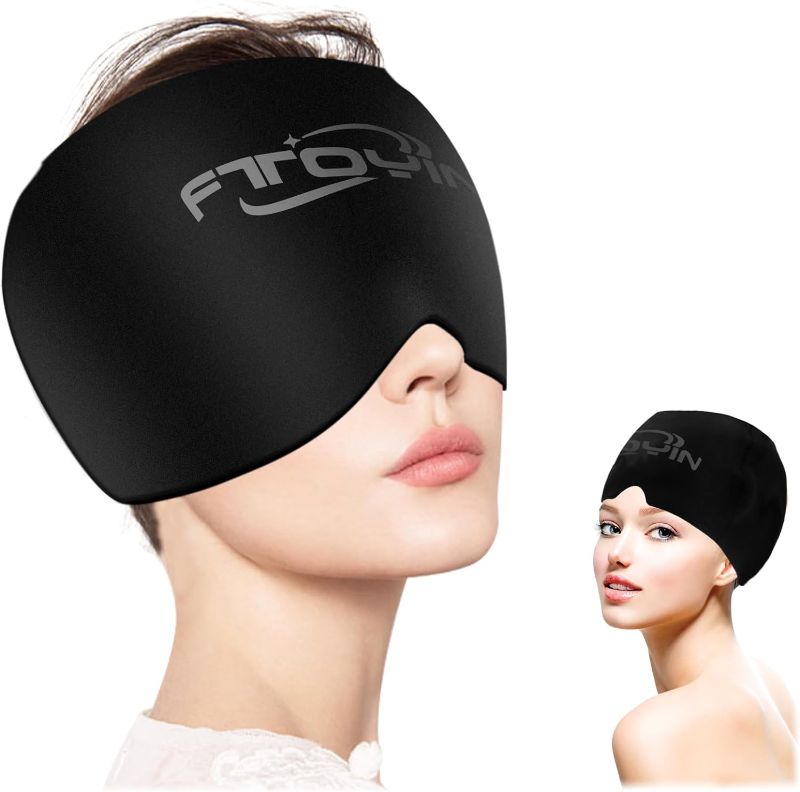 Photo 1 of 
FTOYIN Migraine Headache Relief Cap, Wearable Cold Therapy Migraine Relief Cap, Stretchable Ice Pack Eye Mask for Puffy Eyes, Tension and Stress Relief