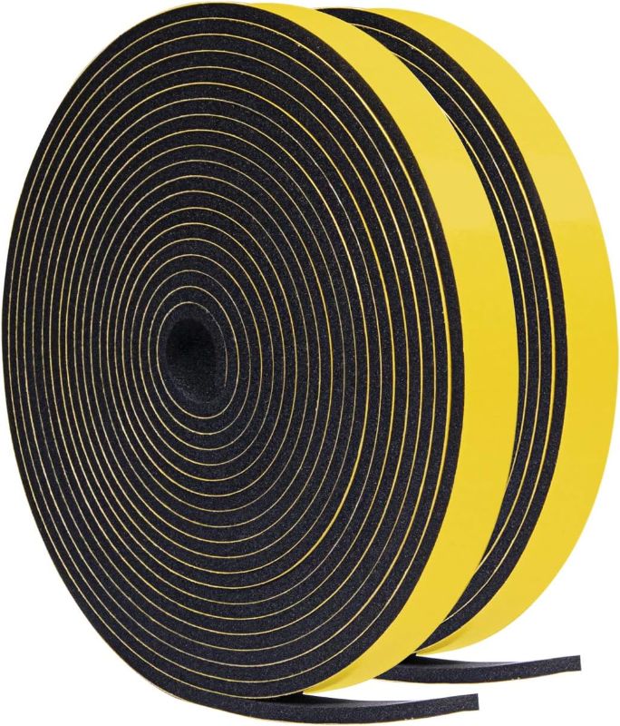 Photo 1 of 
TORRAMI Weather Stripping for Windows 1/2 inch W x 1/4 inch T x 13 Ft Length,Foam Sealing Insulation Tape Weather Strip (Total 26 Ft Length, 2 Rolls of 13