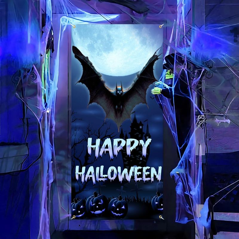 Photo 1 of 
Halloween Bat Door Banner, Scary Bat 
