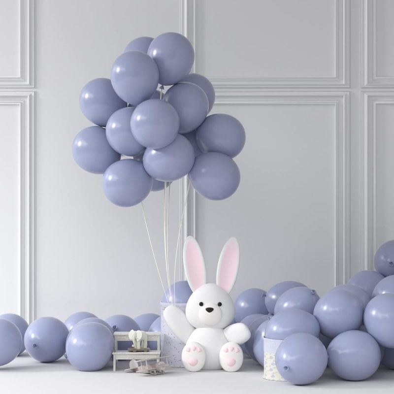 Photo 1 of 
Dusty Blue Balloons Kysmn 12inch 50pcs Slate Blue Balloons Play Latex Balloons Thick Baby Shower Balloons Birthday Wedding Gender Reveal Party Decorations.