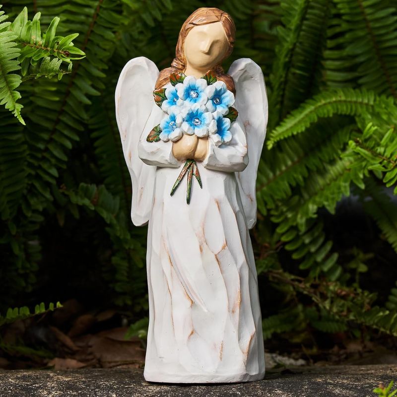 Photo 1 of 
Yiosax Angel Figurines with Solar Lights, Forget-me-not Angel Sculpture Home Decorative Gift to Show Love, Gratitude, Friendship, Sympathy?11.41”?