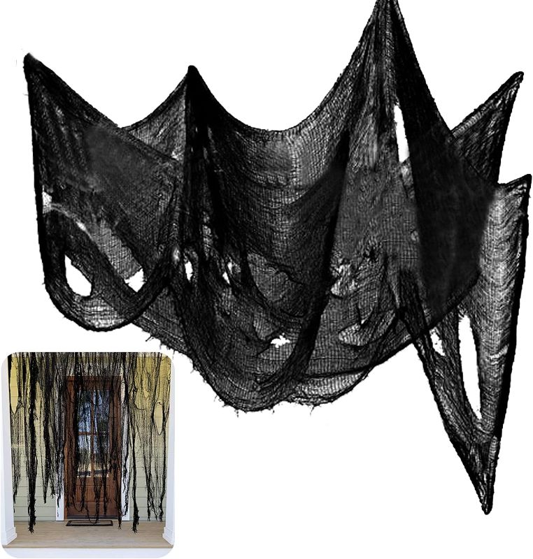 Photo 1 of 
Halloween Creepy Cloth, 315 x 79 in Halloween Decor Drape Doorways Entryways Windows Cover Spooky Gauze Freaky Can be Tear or Cut for Halloween Haunted.
